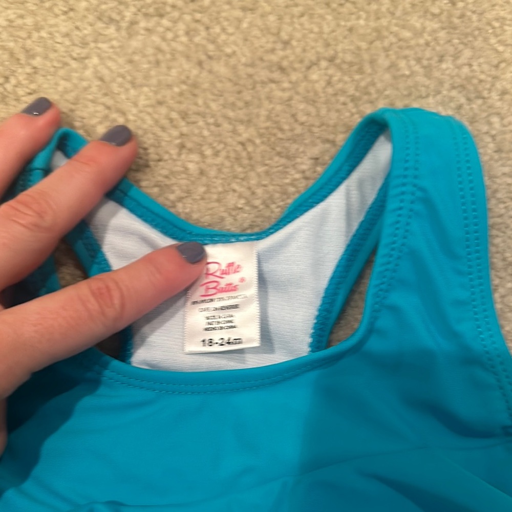 Teal Ruffle butts Bikini Set - Picture 3 of 4